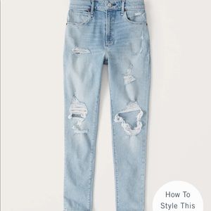 A&F Signature Stretch High Rise Super Skinny Ankle